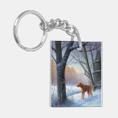 Vizla Let It Snow Weihnachten Schlüsselanhänger (Vorderseite links)
