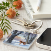 Vizla Let It Snow Weihnachten Schlüsselanhänger (Vorderseite rechts)