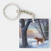 Vizla Let It Snow Weihnachten Schlüsselanhänger (Vorderseite)