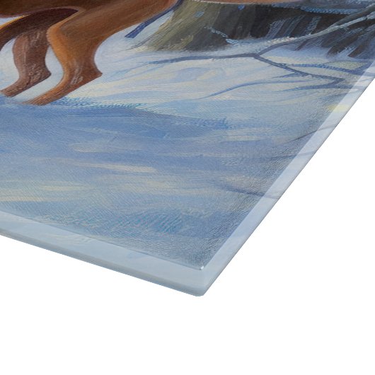 Vizla Let It Snow Weihnachten Schneidebrett (Ecke)