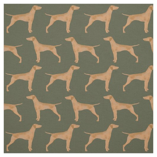 Vizsaler Hund dunkelgrün Stoff (Muster)