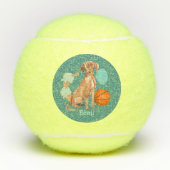 Vizsla Aquamarin Personalisiert Tennisbälle (Vorderseite)