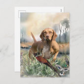 Vizsla, Art Feiertagspostkarte (Vorne/Hinten)