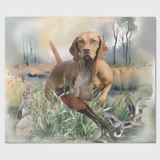 Vizsla, Art Geschenkpapier (Flach)