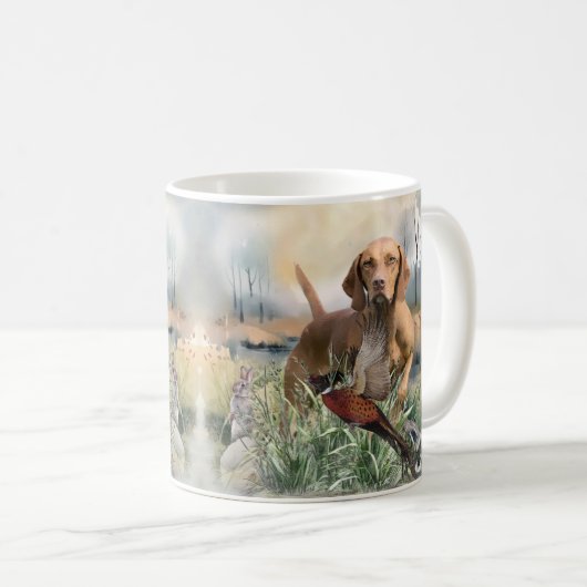 Vizsla, Art Kaffeetasse (VorderseiteRechts)