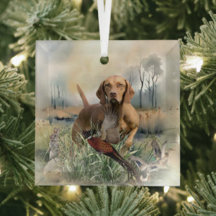 Vizsla, Art Ornament Aus Glas