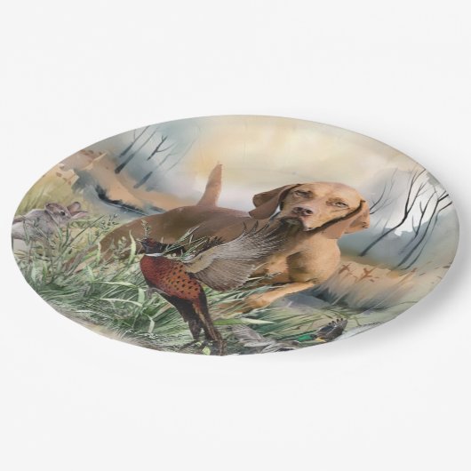 Vizsla, Art Pappteller (Schrägansicht)