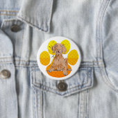Vizsla Auf Pfote Cartoon Button (Beispiel)