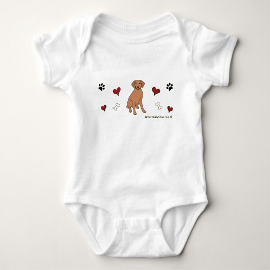 Vizsla Baby Strampler (Vorderseite)