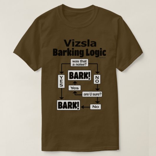 Vizsla Barking Logic T-Shirt (Design vorne)
