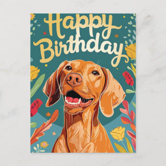 Vizsla Birthday Postkarte