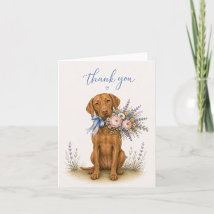 Vizsla Blumenstrauß Dankeschön Dankeskarte