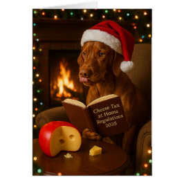 Vizsla 'Cheese Tax' Christmas card