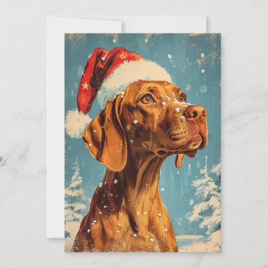 Vizsla Christmas Feiertagskarte (Vorderseite)