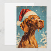 Vizsla Christmas Feiertagskarte (Vorne/Hinten)
