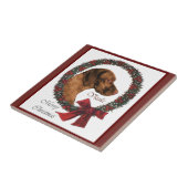 Vizsla Christmas Fliese (Seite)