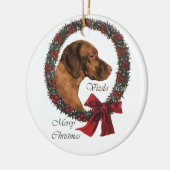Vizsla Christmas Geschenke Keramik Ornament (Links)