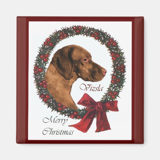 Vizsla Christmas Geschenke Magnet (Vorne)