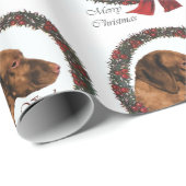 Vizsla Christmas Geschenkpapier (Rolleneckpunkt)