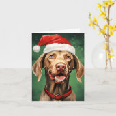 Vizsla Christmas Karte (Gelbe Blume)