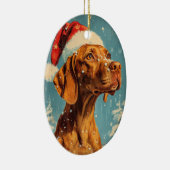 Vizsla Christmas Keramik Ornament (Rechts)