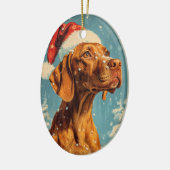 Vizsla Christmas Keramik Ornament (Links)