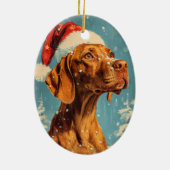Vizsla Christmas Keramik Ornament (Hinten)