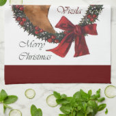 Vizsla Christmas Küchentuch (Gefaltet)