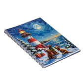 Vizsla Christmas Lighthouse Holiday Notizblock (Rechte Seite)