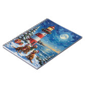 Vizsla Christmas Lighthouse Holiday Notizblock (Linke Seite)