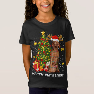 Vizsla Christmas Lights Tree Santa Xmas Pajamas Vi T-Shirt
