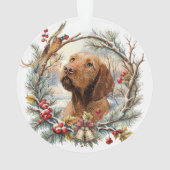 Vizsla Christmas  Ornament (Rückseite)