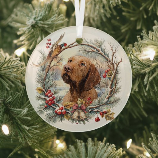 Vizsla Christmas Ornament Aus Glas (InSitu)