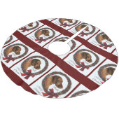 Vizsla Christmas Polyester Weihnachtsbaumdecke (Schrägansicht)