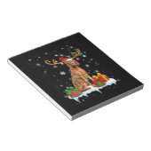 Vizsla Christmas Tree Light Pajama Dog Lover Xmas Notizblock (angewinkelt)