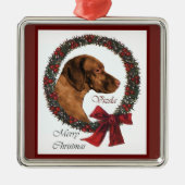 Vizsla Christmas Tree Silbernes Ornament (Vorne)