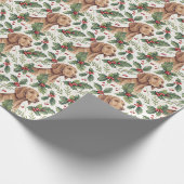 Vizsla Christmas Wrapping Paper Geschenkpapier (Ecke)