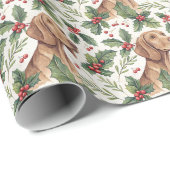 Vizsla Christmas Wrapping Paper Geschenkpapier (Rolleneckpunkt)