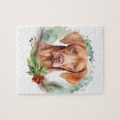 Vizsla Christmas Wreath Festivals Puzzle (Horizontal)