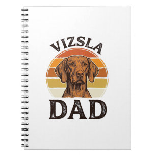 Vizsla Dad Vintage Gravur Hundedesign_1 Notizblock