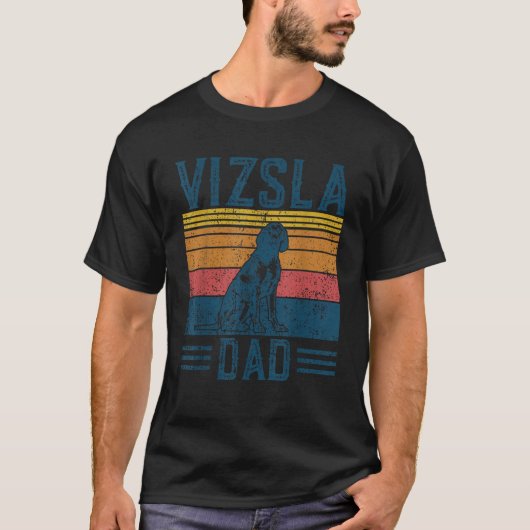 Vizsla Dad Vintage Hungarian Vizsla Papa T-Shirt (Vorderseite)