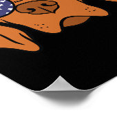 Vizsla Dog 4. Juli Poster (Ecke)