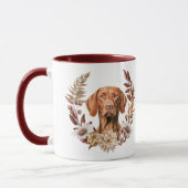 Vizsla Dog Autumn Wreath Tasse (Links)