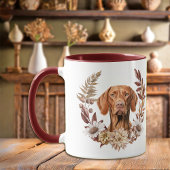 Vizsla Dog Autumn Wreath Tasse