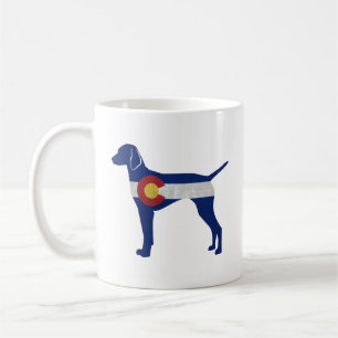 Vizsla Dog Breed Silhouette Colorado Flag Kaffeetasse