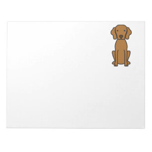 Vizsla Dog Cartoon Notizblock