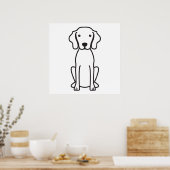 Vizsla Dog Cartoon Poster (Küche)
