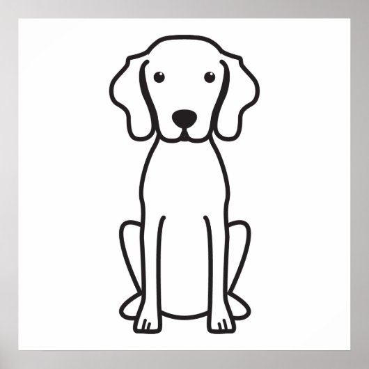 Vizsla Dog Cartoon Poster (Vorne)