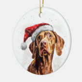Vizsla Dog Christmas Personalized Keramik Ornament (Links)