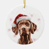 Vizsla Dog Christmas Personalized Keramik Ornament (Vorne)